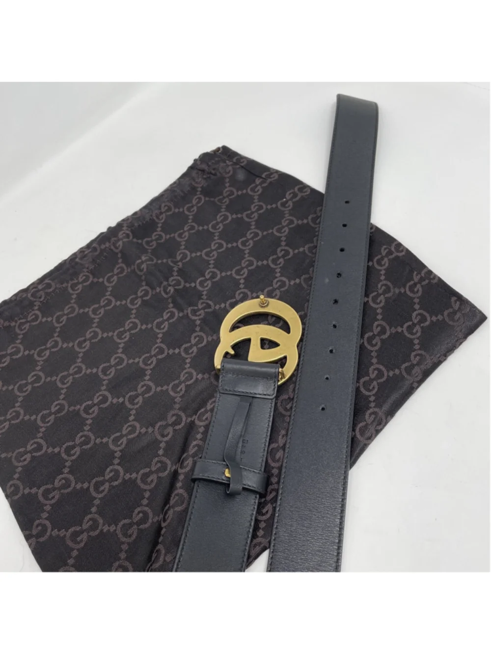 gucci BELT GG size 90 black leather